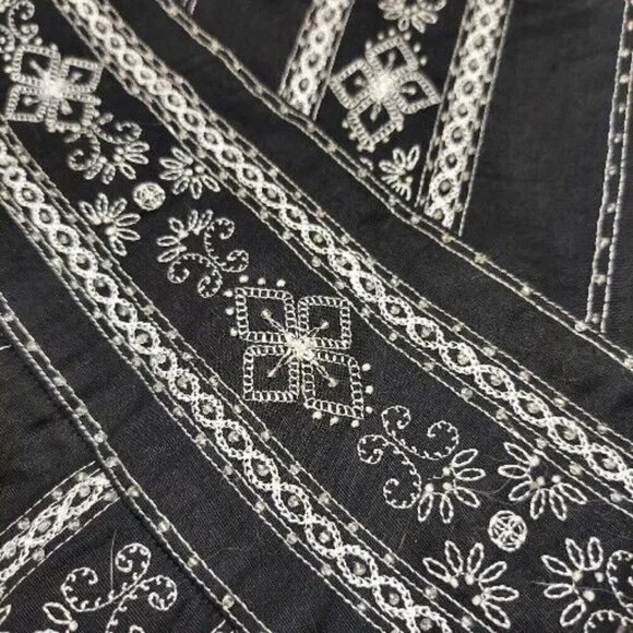 Jane Seymour Signature Embroidered Beaded Black Pencil Skirt 12 Petite - Picture 5 of 12